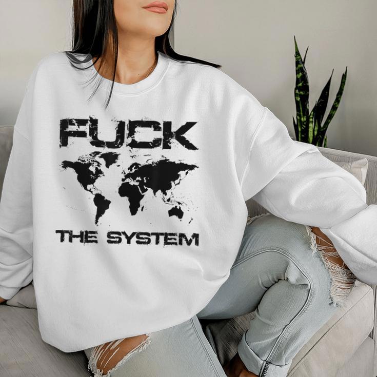 The System Gegen Die Momentane Weltpolitk Sweatshirt Frauen Geschenke für Sie