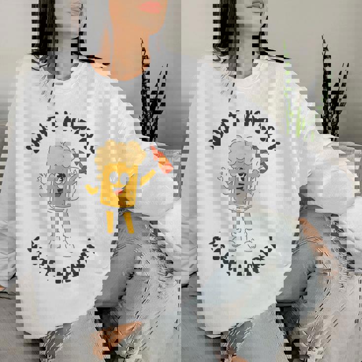 Tazza Da Birra Con Scritta In Inglese Don't Worry Beer Happy Women Sweatshirt Regalos para ella