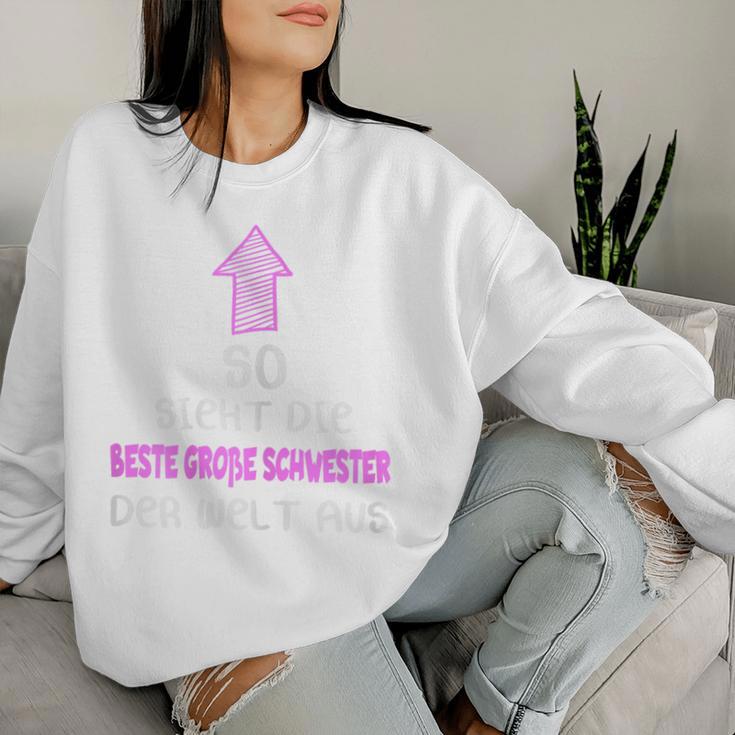 With Text So Sieht Die Beste Große Schwester Der Welt Sweatshirt Frauen Geschenke für Sie