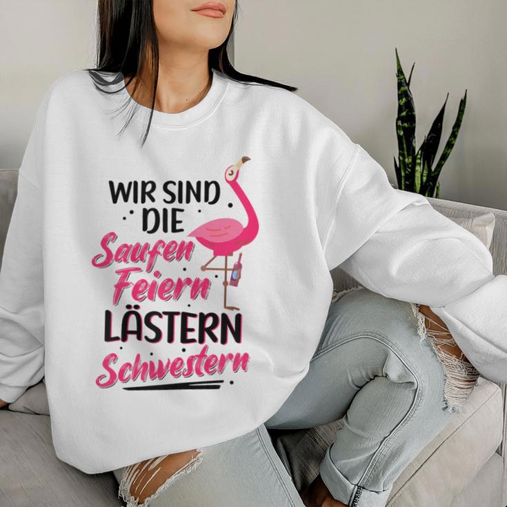 Women's Wir Sind Die Saufen Feiern Lästern Schwestern Party Saufen Sweatshirt Frauen Geschenke für Sie