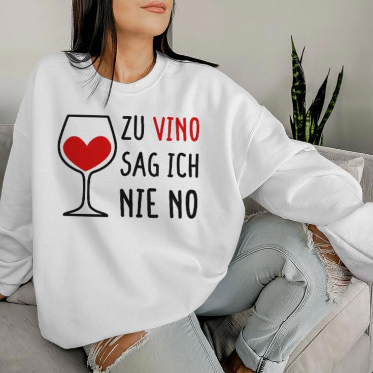 Women's Zuino Sag Ich Nie No Weindrinkerin Winzerine Wine Festival Wine Sweatshirt Frauen Geschenke für Sie