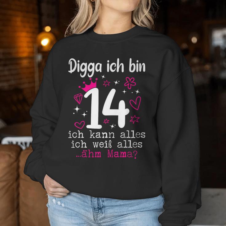 14Th Birthday Girl Digga Ich Bin 14 Jahre Nager Sweatshirt Frauen Lustige Geschenke