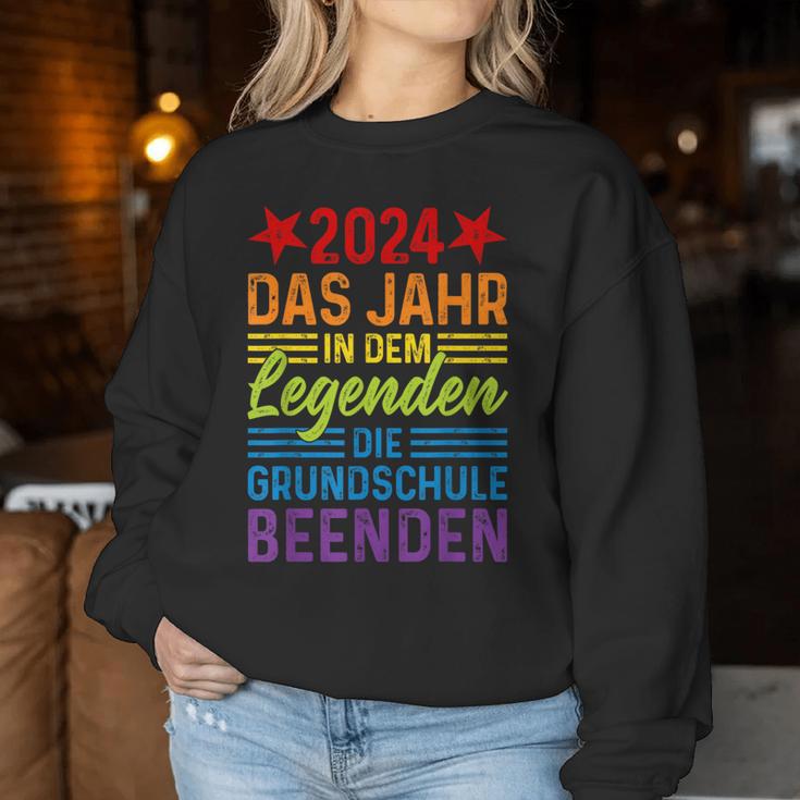 2024 Das Jahr In Dem Leggenden Die Grundschule Beenden Sweatshirt Frauen Lustige Geschenke