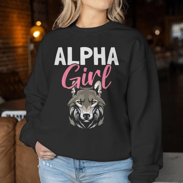 Alpha Girl Female Alpha Wolf Sweatshirt Frauen Lustige Geschenke