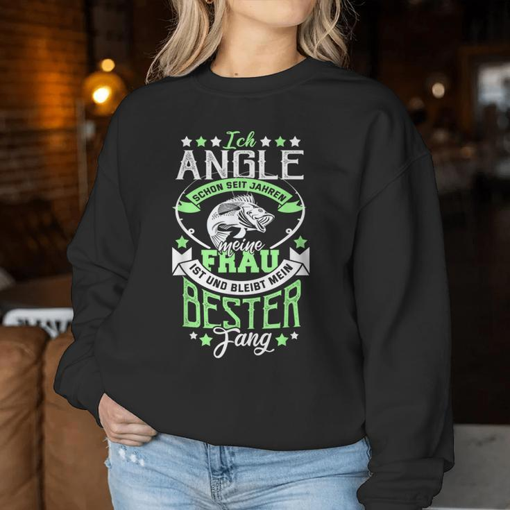 Angler Angel Fischer Woman In Love My Best Fang Sweatshirt Frauen Lustige Geschenke