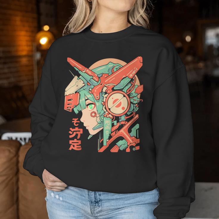 Anime Manga Cyberpunk Aesthetic Techwear Harajuku Mecha Girl Sweatshirt Frauen Lustige Geschenke