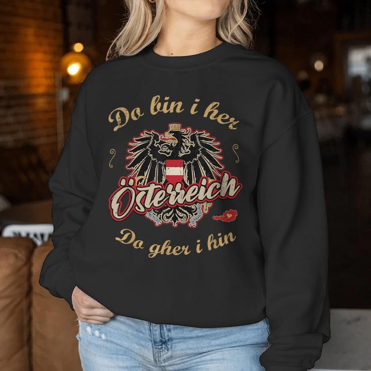 Austria Do Bin I Her Do Gher I Hin Women's Sweatshirt Frauen Lustige Geschenke