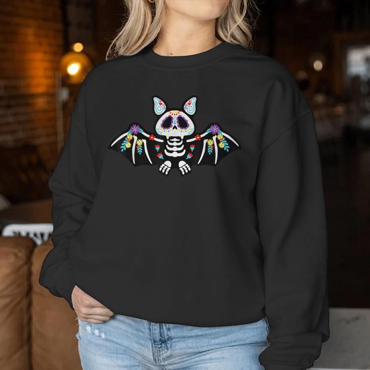 Bat Día De Los Muertos Mexican Holiday Bat Lover S Sweatshirt Frauen Lustige Geschenke