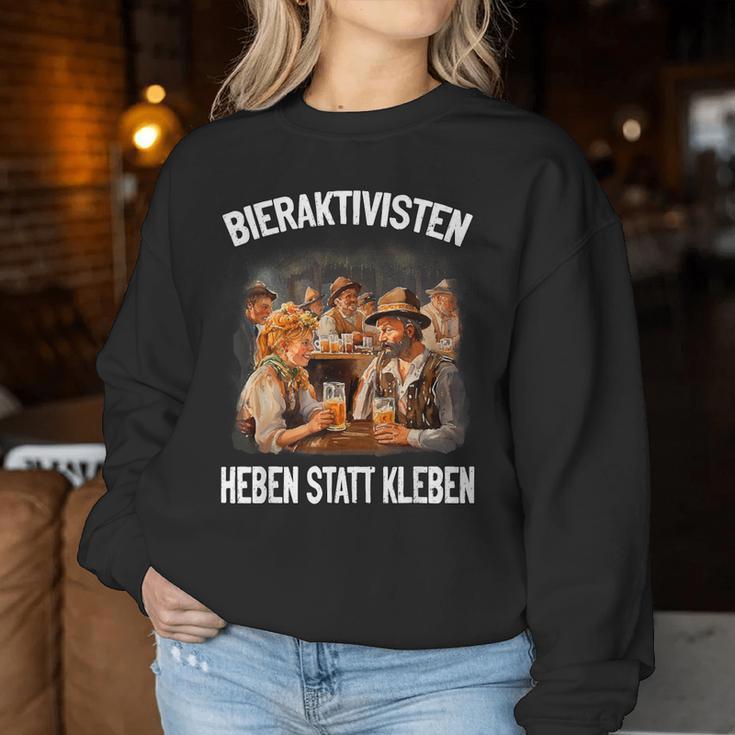 Beer Activists Heben Statt Kleben – Beer Lovers Costume Sweatshirt Frauen Lustige Geschenke