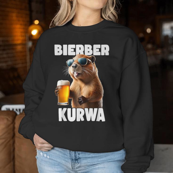 Bierber Kurwa X Biber Kurwa X Bóbr Delicious Beer Sweatshirt Frauen Lustige Geschenke