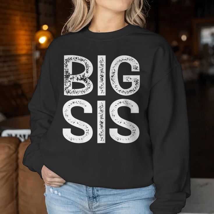 Big Sis Sister Large Sister Partner Look Small Sweatshirt Frauen Lustige Geschenke