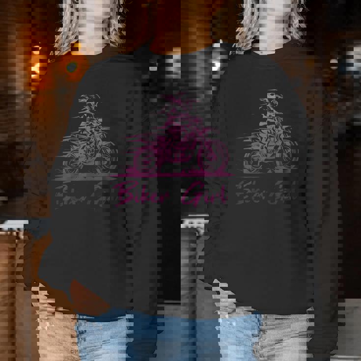 Biker Girl Moto Da Motocross Regalo Enduro Motociclista Women Sweatshirt Regalos divertidos