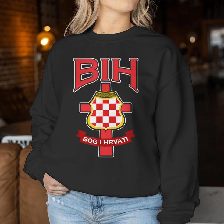 Bog I Hrvati Croatia Flag Idea For Christians Sweatshirt Frauen Lustige Geschenke