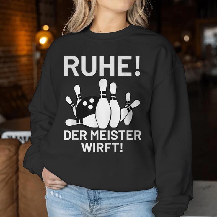 Bowling Bowler Peace Der Meister Wirft Sweatshirt Frauen Lustige Geschenke