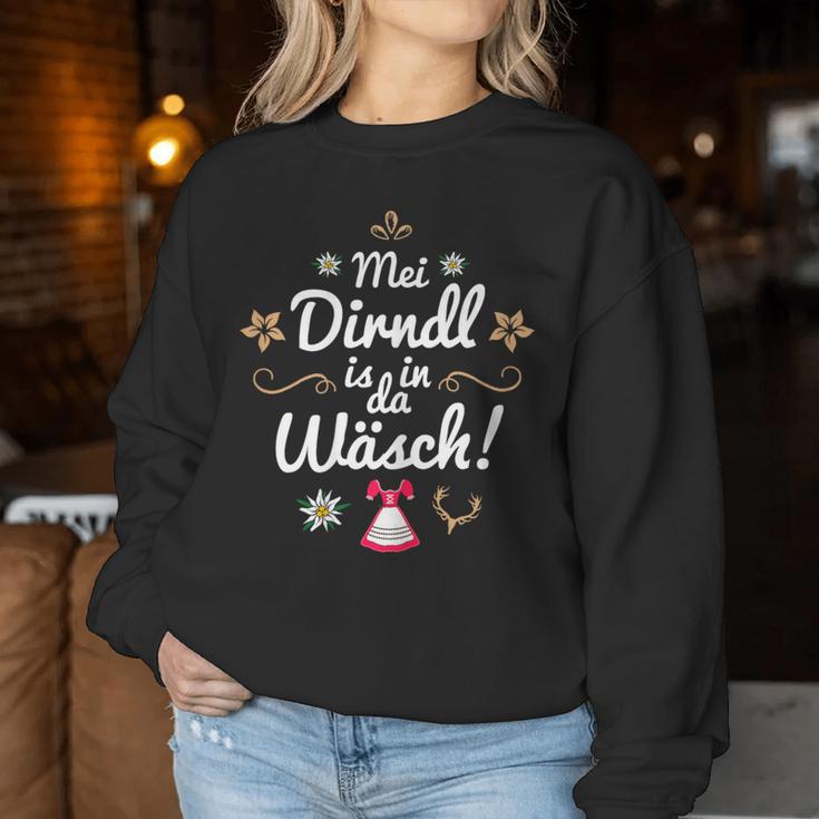 Children's Mei Dirndl Is In Da Wäsch Girl's Slogan Madl Bayern Sweatshirt Frauen Lustige Geschenke