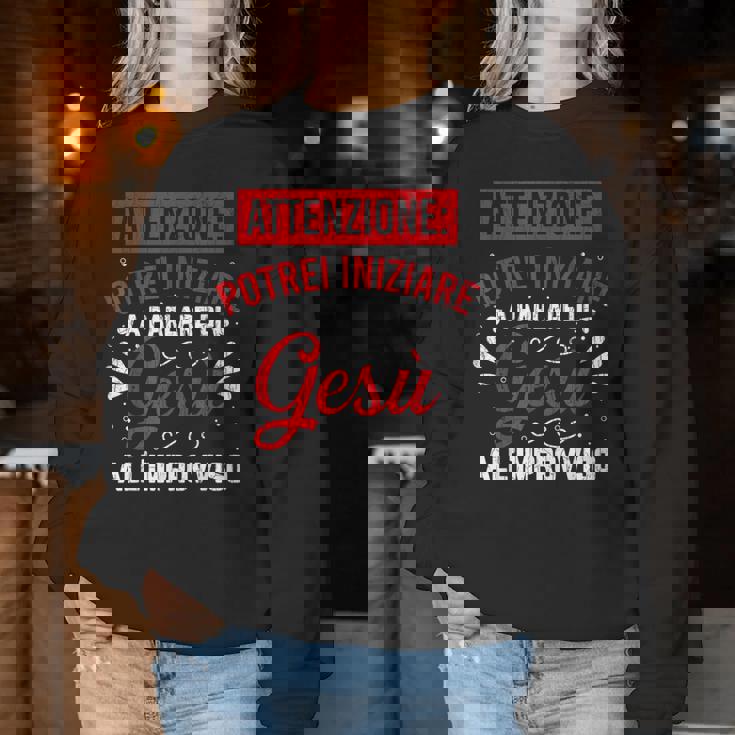 Citazione Divertente Di Gesù Pasqua Christian Lover Women Sweatshirt Regalos divertidos