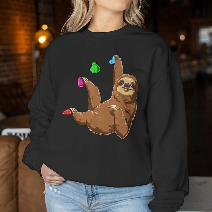 Cool Sloth Boulder Climbing Sweatshirt Frauen Lustige Geschenke