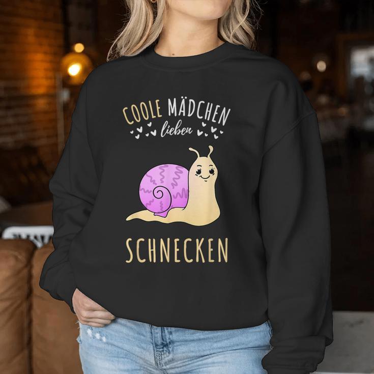 Coole Mädchen Lieben Schnecken Geschenk Sweatshirt Frauen Lustige Geschenke