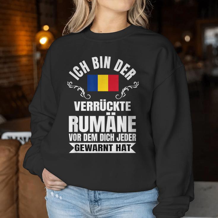 Crazy Romania Romanian Flag Sweatshirt Frauen Lustige Geschenke