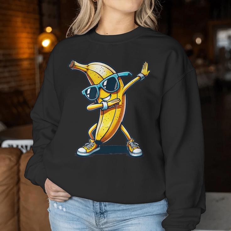 Dab Banana Dancing Dabbing Banana Fruit Meme Sweatshirt Frauen Lustige Geschenke