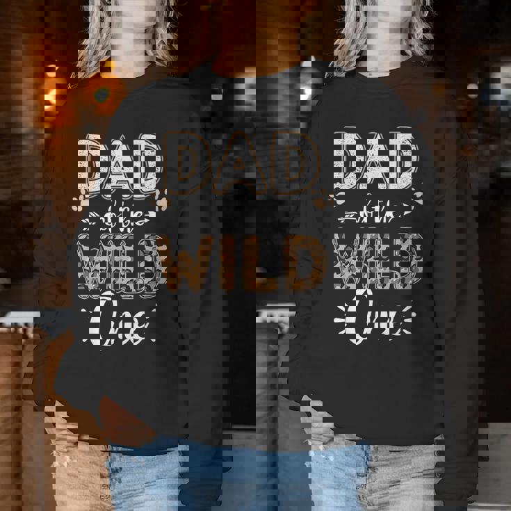 Dad Of The Wild One Birthday Girl Matching Family Party Women Sweatshirt Unique Gifts