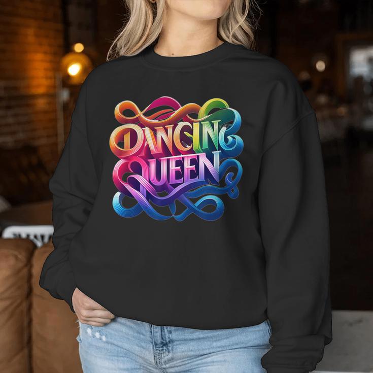 Dancing Queen Retro Disco Party Sweatshirt Frauen Lustige Geschenke