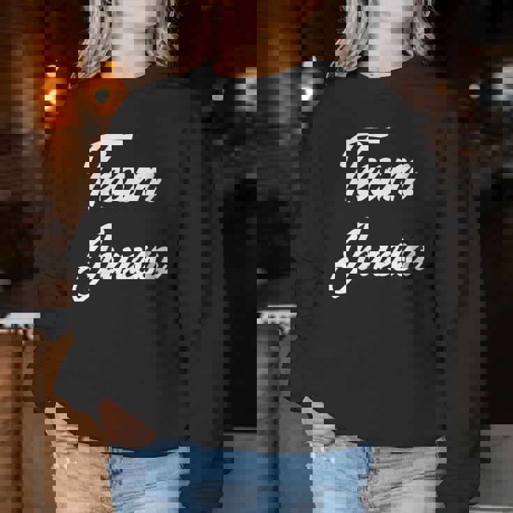 Donna Team Janessa Ragazze Nome Personalizzato Figlia Mamma Nipote Con Collo A Women Sweatshirt Regalos divertidos
