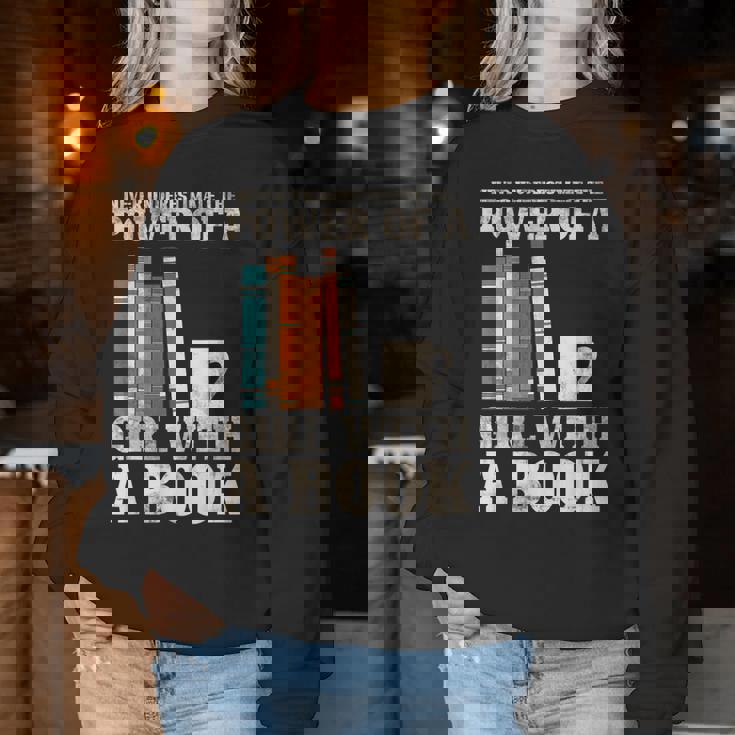 Donne Ragazze Regalo Bibliotecaria Nerd Libro Leggere Women Sweatshirt Regalos divertidos