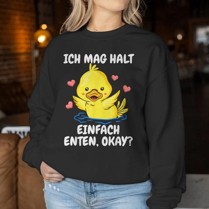 Duck Holder Ducks Sweatshirt Frauen Lustige Geschenke