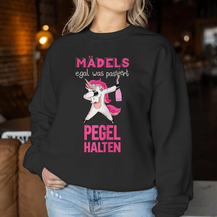 Egal Was Passiert Level Halt Einhorn Women's Party Running Sweatshirt Frauen Lustige Geschenke