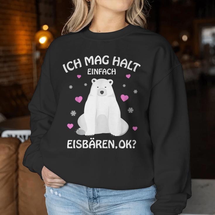 Eisbär Ich Mag Halt Polar Bears Children's Girls' Sweatshirt Frauen Lustige Geschenke