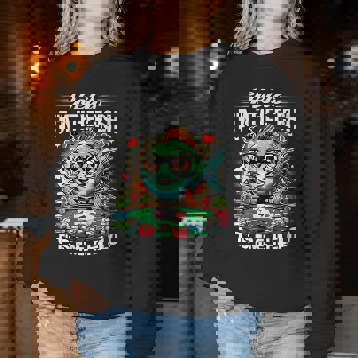 Ensemble De Jeux De Cartes De Casino Et De Poker Sweat-shirt pour femme Cadeaux drôles