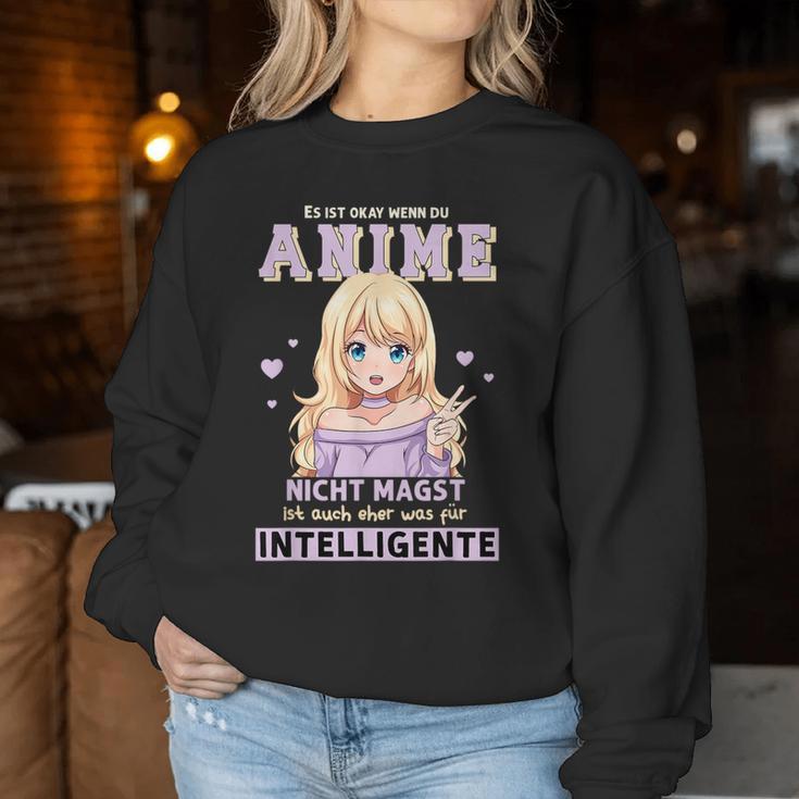 Es Ist Okay Wenn Du Anime Nicht Magst I Chibi Kawaii Girl S Sweatshirt Frauen Lustige Geschenke