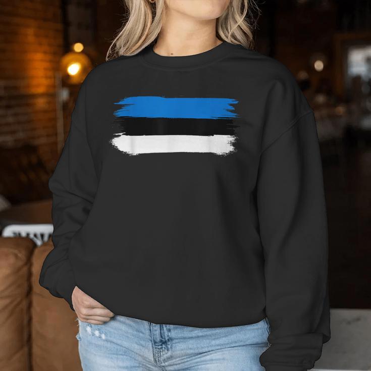 Estonia Estonia Maps Estonia Flag For Women Sweatshirt Frauen Lustige Geschenke