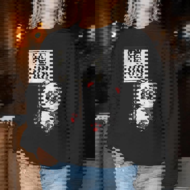 Free Hugs Panda Bear Women Sweatshirt Regalos divertidos
