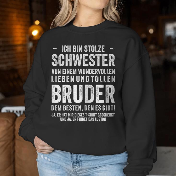 Birthday Ich Bin Stolze Schwester Bruder Sweatshirt Frauen Lustige Geschenke