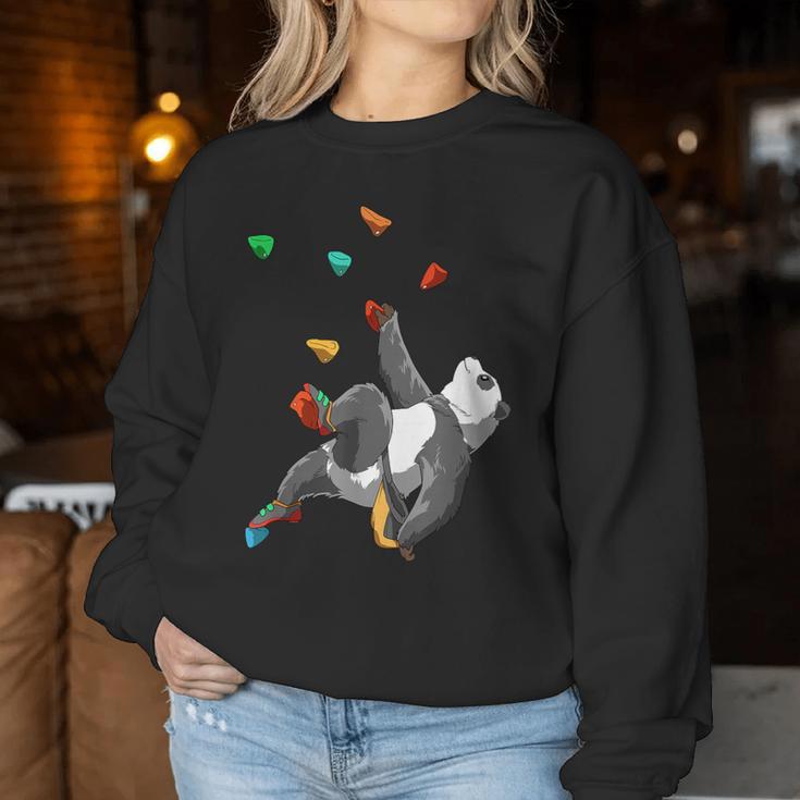 Panda Bouldering And Climbing Sweatshirt Frauen Lustige Geschenke