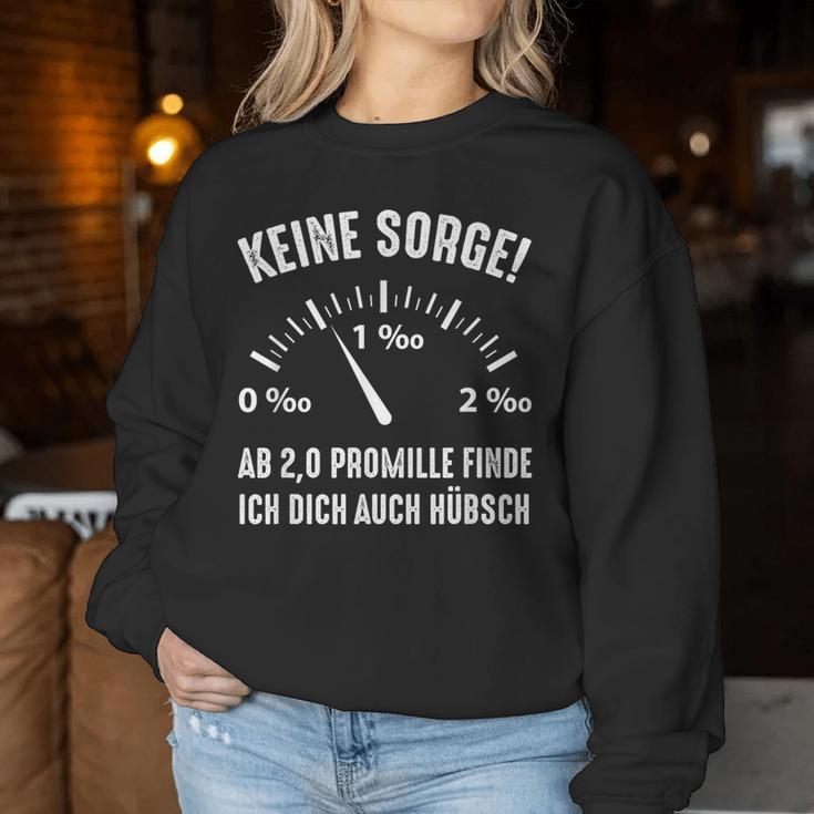 Saufsprung Drinking Level 20 Per Mille Beer Saufen Sweatshirt Frauen Lustige Geschenke