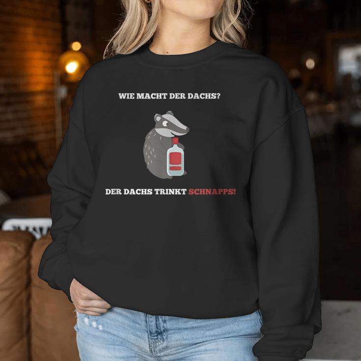 Witz Wie Macht Der Badger Slogan Malle Beer Alcohol Sweatshirt Frauen Lustige Geschenke