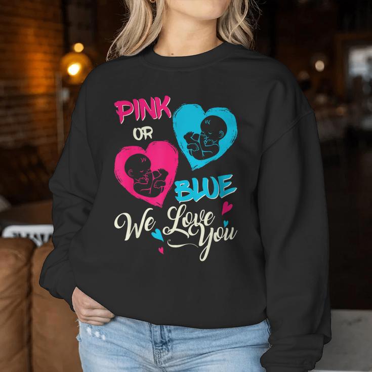 Gender Reveal For Mom And Dad Boy Or Girl Sweatshirt Frauen Lustige Geschenke