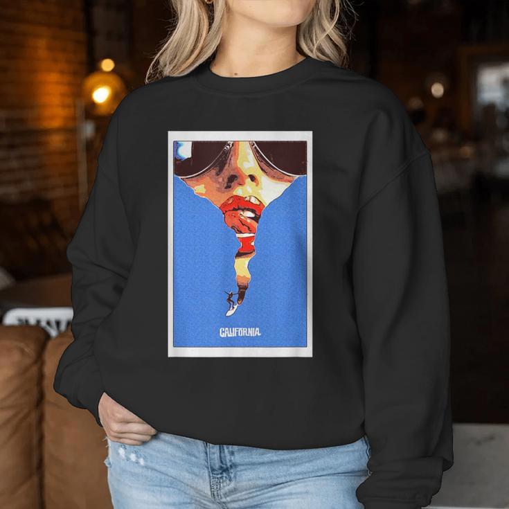 Girl Surfing Outdoor Surfintage Retro California La Sweatshirt Frauen Lustige Geschenke