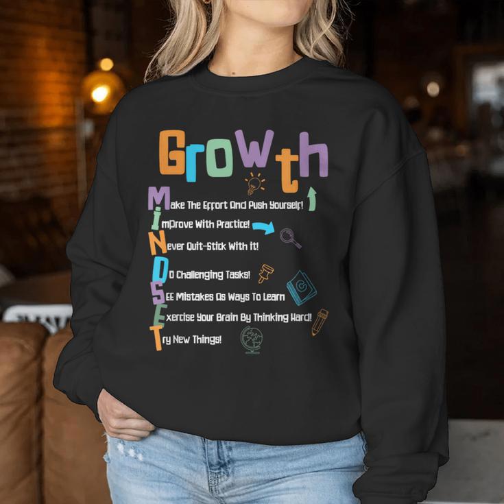 Growth Mindset Positive Saying Teacher For Classroom Women Sweatshirt ...