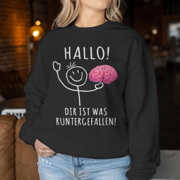 Hallo Dir Ist Was Runtergefallen – And Unique Sweatshirt Frauen Lustige Geschenke