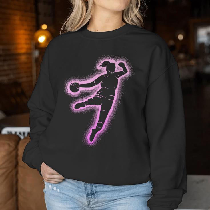 Handball Girl's Women's Handballer Children's Sweatshirt Frauen Lustige Geschenke