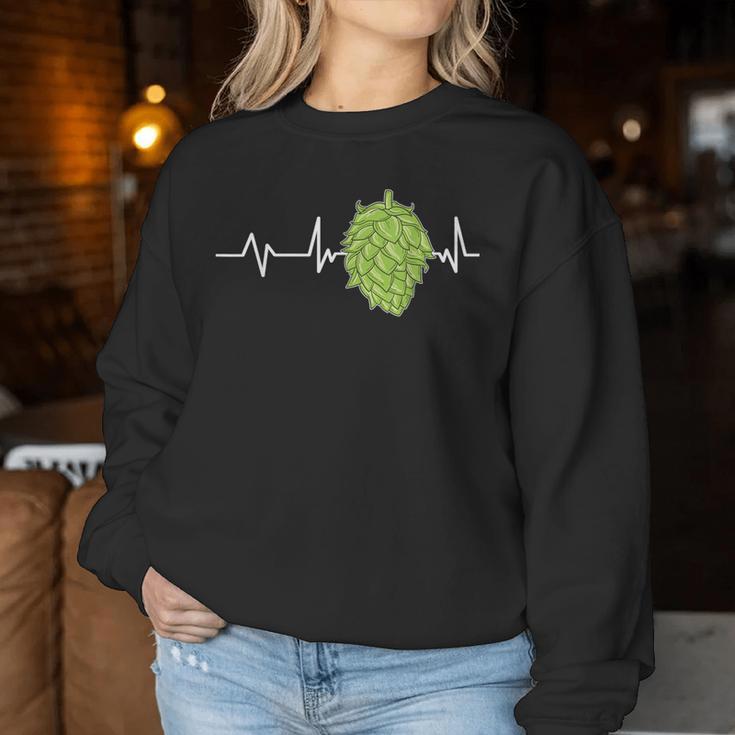 Hopen Heartbeat Beer Sweatshirt Frauen Lustige Geschenke