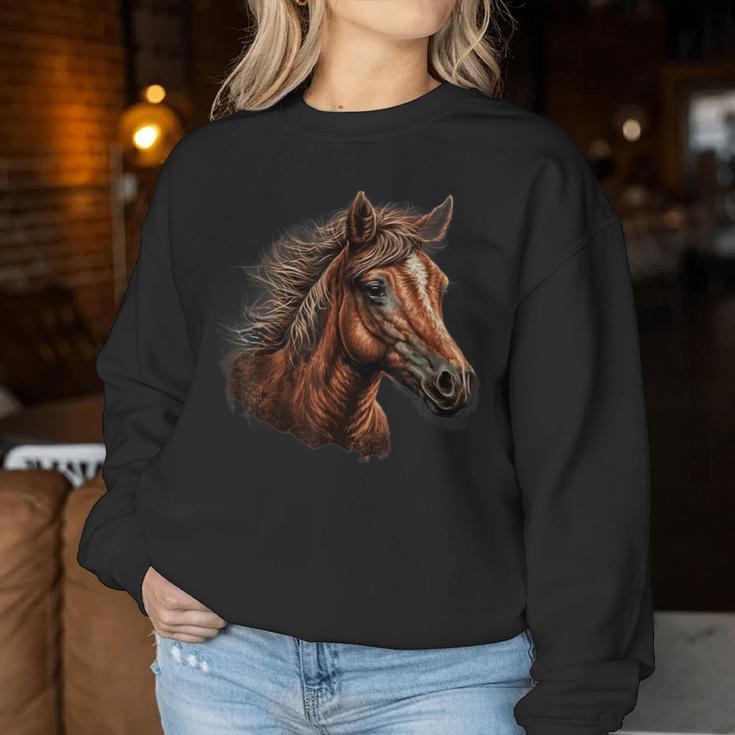 Horse Foal Girls Horse Rider Idea Sweatshirt Frauen Lustige Geschenke