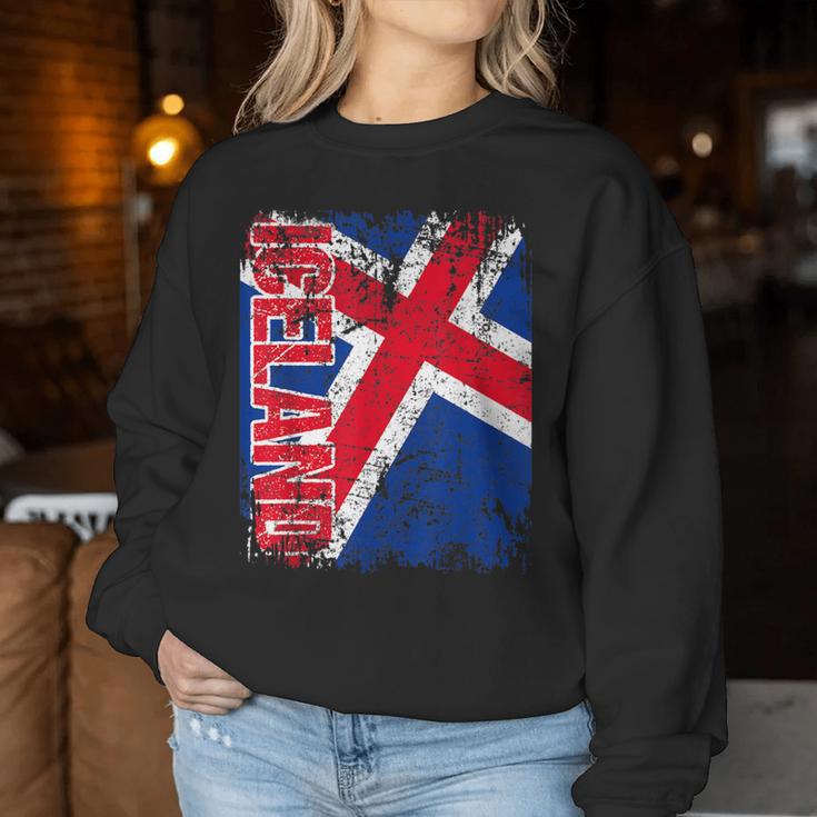 Iceland Flag Women's Children's Iceland Sweatshirt Frauen Lustige Geschenke