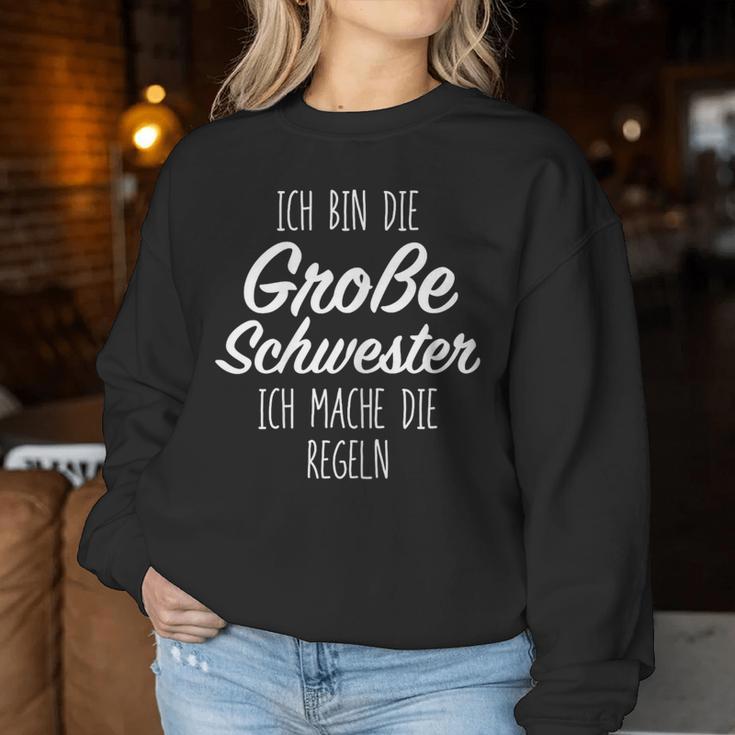 Ich Bin Die Große Schwester Ich Mache Die Rules Sweatshirt Frauen Lustige Geschenke