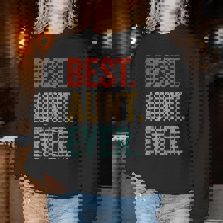 Idea De Regalo Para Tía Retrointage – Best Aunt Ever Sudadera Mujer Regalos divertidos
