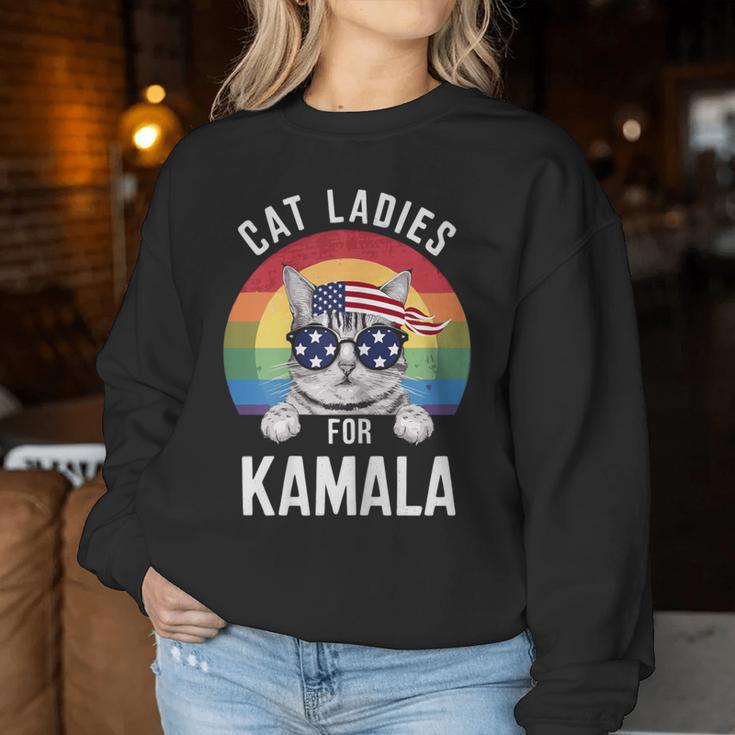 Kamala Harris Cat Lady Supporter Sweatshirt Frauen Lustige Geschenke